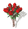 Rosenstrauss mit roten Rosen