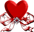 Rotes Herz zum Valentinstag